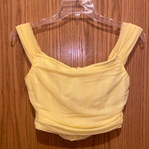 Croppped style top • corset tubing on front